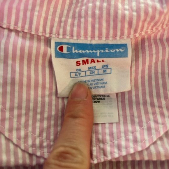 Champion Women’s Seersucker Popover Quarter Zip Jacket - Small - Picture 5 of 5